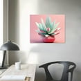thumbnail image 3 of COMIO Cactus Wall Art Colorful Succulent Wall Decor Desert Plant Canvas Pictures Pop Mexican Decor Bathroom Kitchen Artwork Poster Bright Pink Painting for Living Room Bedroom Home Decoration, 3 of 4