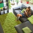 thumbnail image 6 of Junovo Super Soft Fluffy Area Rugs Modern Shag Rug for Bedroom Living Room,Cute Carpets for Kids Nursery Girls Home Dorm,6'x9',Green, 6 of 7