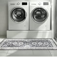 thumbnail image 5 of MeyJey Vintage Kitchen Rug Set, 3 Piece Non-Slip Kitchen Mat Machine Washable Runner Rug for Home Floor and Living Room, Gray/White, 5 of 14