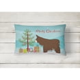 thumbnail image 2 of Carolines Treasures BB9219PW1216 Poitou Poiteuin Donkey Christmas Canvas Fabric Decorative Pillow, Teal, 12H x16W,, 2 of 3