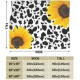 thumbnail image 3 of Cow Print Sunflower Flannel Fleece Blanket Ultra-Soft Cozy Plush Blanket Air Conditioning Blanket Throw Blanket Microfiber Blankets for Bed Couch Chair Car Living 60"x50", 3 of 5