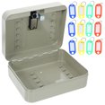 thumbnail image 1 of Luxshiny 1Set Wall Mounted Key Holder White Iron Cabinet with Lock for Secure Key Management, 1 of 5