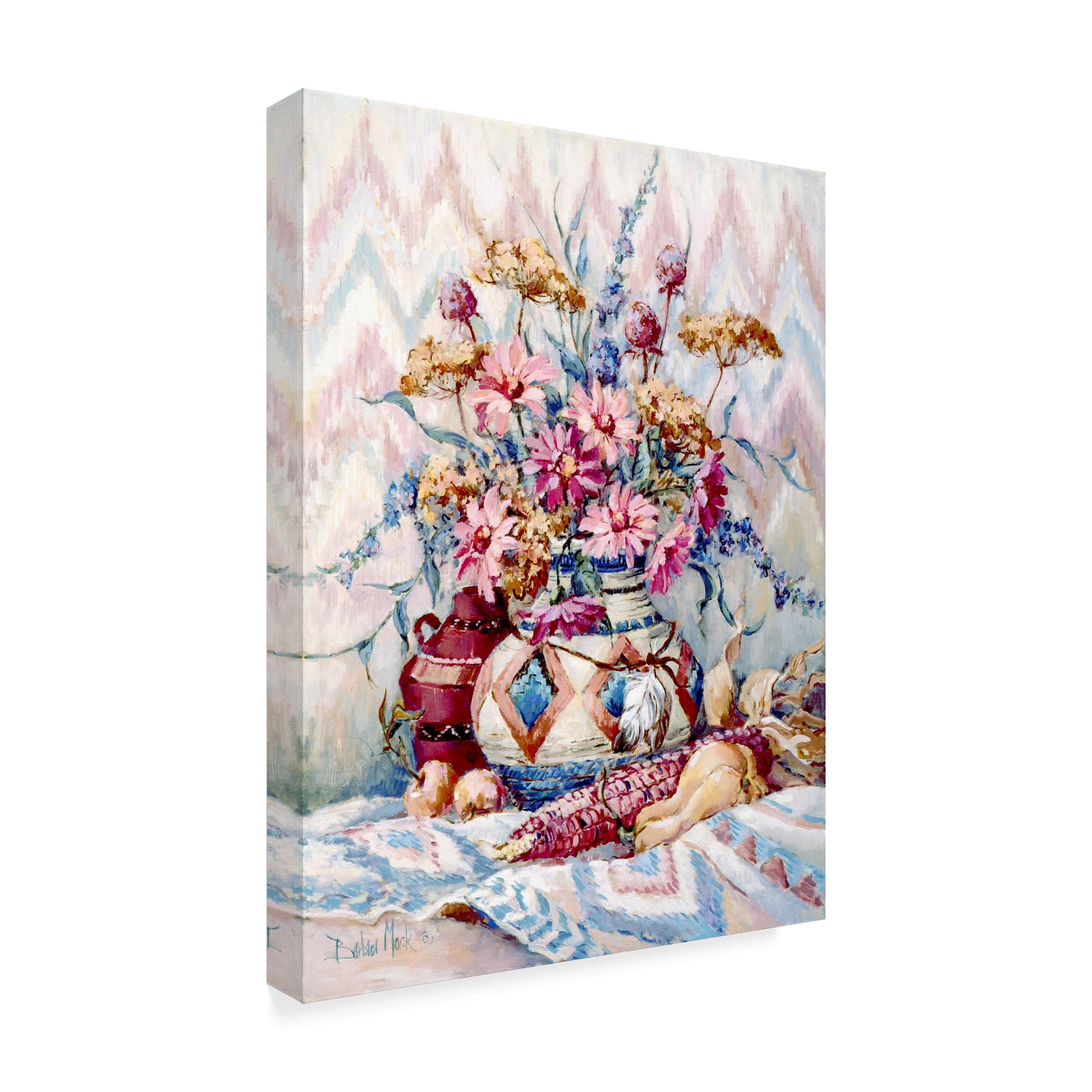 Trademark Fine Art 'Southwest Pots And Corn' Canvas Art by Barbara Mock