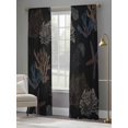thumbnail image 3 of Black Coral Coastal Sheer Curtains 96 Inch Length 2 Panels Set, Nautical Starfish Summer Beach Voile Window Treatment Semi Sheer Long Curtains Drapes for Bedroom/Living Room/Kitchen 52"x96"x2, 3 of 7