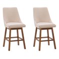 thumbnail image 1 of Boston Formed High Back Fabric Barstools with Wood Legs, Set of 2, 1 of 9