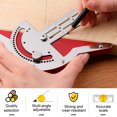 thumbnail image 3 of Edge Ruler Buscador De 脕ngulo De Alta Precisi贸n De 20 Pulgadas Metal 0-70 掳 Transportador Ajustable Con Escala Transparente En Forma De T Medidor De 脕ngulo De Carpinter铆a Herramienta De Carpinter铆a, 3 of 7