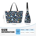 thumbnail image 2 of Large Beach Bags Water-resistant Sandproof - Summer Duck Cute Beach Tote Bags for Women with Zipper, 2 of 6