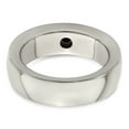 thumbnail image 4 of Edward Mirell Titanium Cable&Black Spinel w/Sterling Silver Bezel 7mm Band, 4 of 7