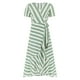 thumbnail image 3 of Vestido Largo Con Vuelo Vestidos casuales de mujer Vestido de columpio grande delgado con estampado de rayas elegantes (Verde M) Ygjytge para Mujer Verde T L, 3 of 8