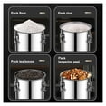 thumbnail image 4 of Stainless steel food container, soup pot with lock and handle for transport sealed tanks, double-layer food warmer milk barrels for flour grain coffee bean rice, 4 of 7