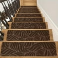 thumbnail image 5 of Auto Beyond Wooden Stair Treads 15 Pieces 8 inch x 30 inch Stair Non-Slip Mats Self-Adhesive Backing Tearable Stickable Washable Brown, 5 of 5