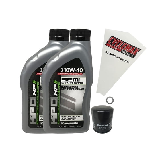 Cyclemax OEM SS 10W-40 Oil Change Kit fits 2015-2023 Kawasaki Vulcan S EN650