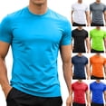 thumbnail image 6 of FUZHIQ Big and Tall T Shirts for Men 5xlt Soft Breathable Crewneck Holiday Tees Short Sleeve Athletic Workout Shirts Cooling Running Shirt,XXXXXL, 6 of 6