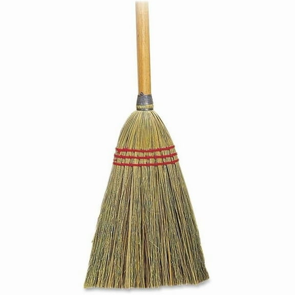 Wood Lobby Corn & Fiber Broom - Natural
