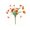 Orange, variant on TONGYIJIA Artificial Violet Orchid Flowers, Faux Spring Grass Blooming Stems for Home Garden Wedding Party Indoor Outdoor Vase Arrangement