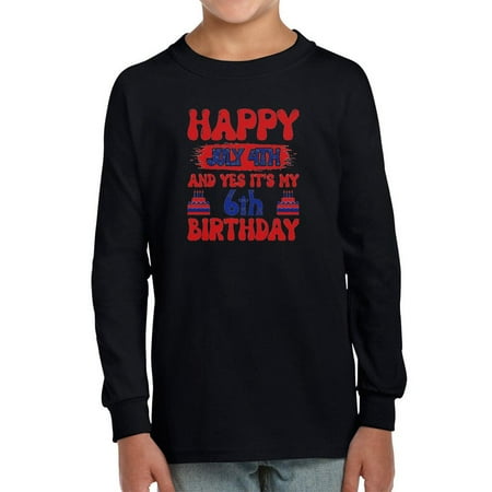 

Happy July 4Th 6Th Birthday Long Sleeve Toddler -Image by Shutterstock 4 Toddler