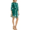 thumbnail image 5 of Nanette Nanette Lepore Womens Long Sleeve Tie Waist Mirror Print Mini Dress, 5 of 7