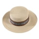 thumbnail image 1 of Sombrero de paja de estilo retro para mujer, con circunferencia de 56-58 cm, para viajes, playa, parasol, protector solar, parte superior plana, ala grande, 1 of 5