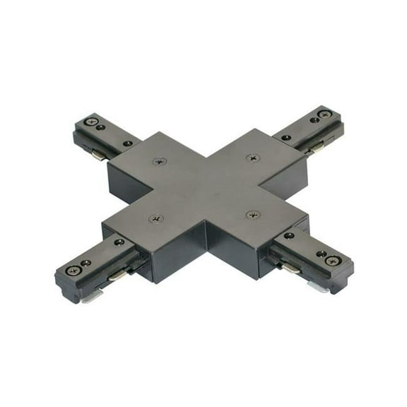 Jesco Lighting H1XP-BK X Connector Feed for Halo Track - Black