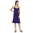 thumbnail image 5 of Inkmeso Solid WoMen's Spaghetti Strap Nightwear Sleeveless Chemise Nightdress, 5 of 7
