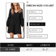 thumbnail image 4 of Vestido túnica de verano para mujer, cuello en V, informal, suelto, fluido, con vuelo, 4 of 5