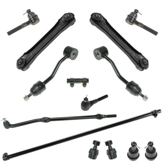 TRQ Tie Rod Ball Joint Control Arm Sway Bar Link Steering Suspension Kit 14pc PSA59616