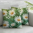 thumbnail image 3 of Creowell  Spring Pillow Cover Watercolor Daisy Hello Spring Decorations Farmhouse Seasonal Pillow Case Decor for Sofa Couch，Multi-Size, 3 of 5