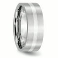 thumbnail image 4 of Cobalt Sterling Silver Inlay Satin 8mm Flat Band Ring 13 Size, 4 of 6