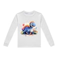 thumbnail image 5 of Pyjamas pour Garçons Ensemble de Pyjama Imprimé Dinosaure Col Rond Manches Longues Pantalon 2 Pcs Printemps Automne Pyjamas pour Enfants Gris Clair 5 Ans-6 Ans, 5 of 5