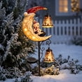 thumbnail image 6 of Solar Christmas Garden Stake Light | Santa Claus Hanging Lantern Outdoor Decor, Waterproof LED Solar Powered Light, Lawn, Pathway, Patio, Porch Holiday Decoration, 6 of 6