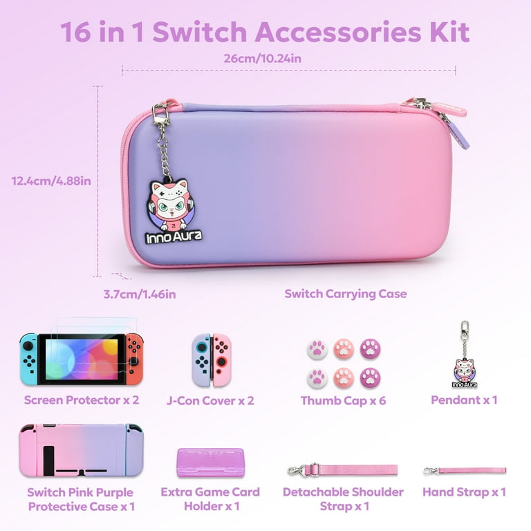 16 in 1 Nintendo Switch Case Bundle, Includes Switch Carrying Case