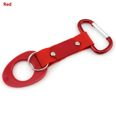 1PC Useful Multifunction Camping Travel Kit Water Bottle Holder Carabiner Buckle Backpack Hanger Hook RED