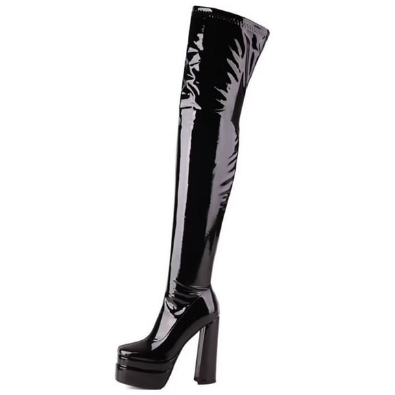 Professional Customized Plus Size Chunky Heel Platform Thigh Boots Women's Over The Knee Boots