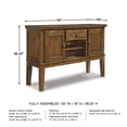 thumbnail image 7 of Signature Design by Ashley Ralene Dining Room Server, Medium Brown Rustic Buffet Cabinet with Wine Rack & Adjustable Storage, 7 of 7