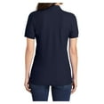 thumbnail image 2 of Womens Core Blend Cotton/Polyester Pique Polo Deep Navy X-Large, 2 of 6
