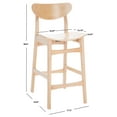 thumbnail image 3 of SAFAVIEH Thaxton Curved Mid Back Counter Stool, Natural, 3 of 13