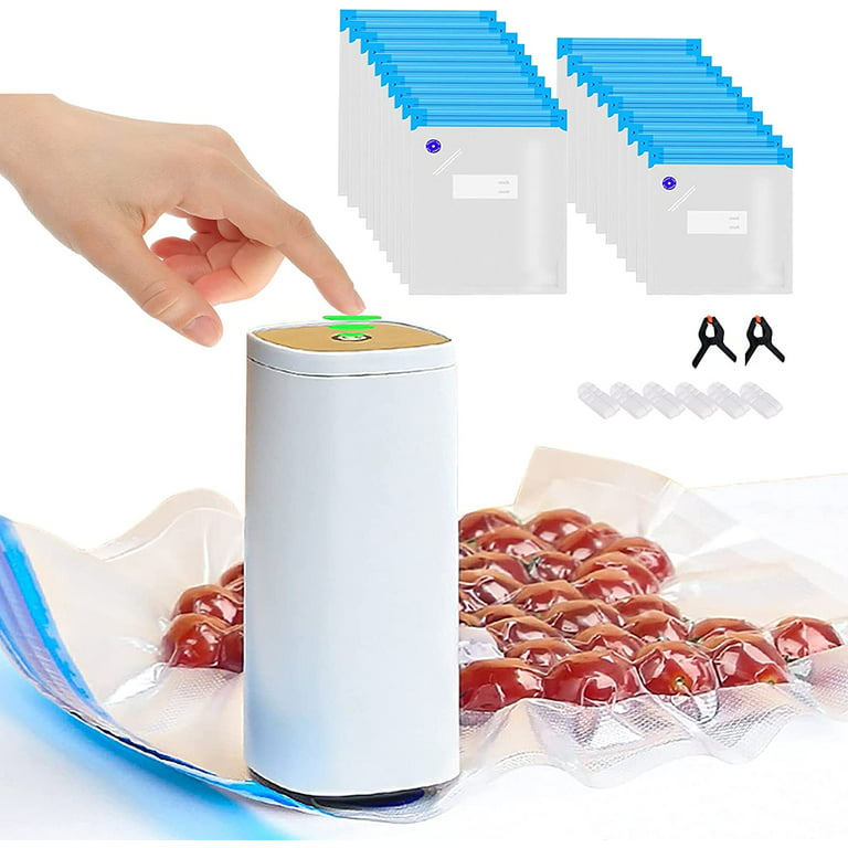 Sous Vide Vacuum Sealer Manual Pump Food Saver Bags Reusable for