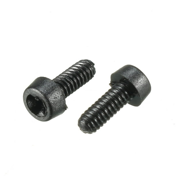 Tornillos de cabeza plana Phillips de plástico M2 x 5mm color negro 100 PCS