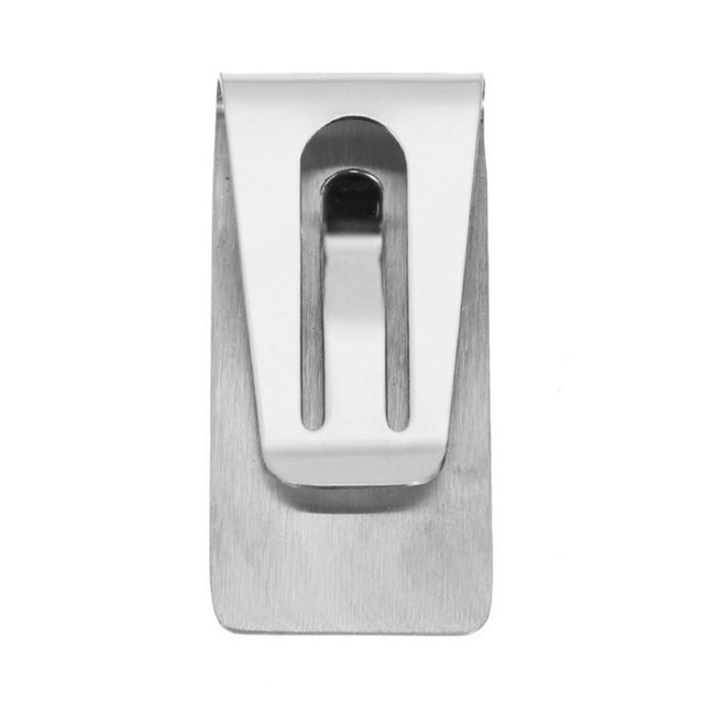 Clip de dinero de acero inoxidable unisex Cartera de efectivo de dólar de metal simple Ehuebsd Libre de BPA
