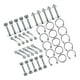 thumbnail image 5 of 40 piezas de anillos de tabique de acero inoxidable de 16 g, anillos para cejas, labios y lengua, joyería para 6 mm, 5 of 9