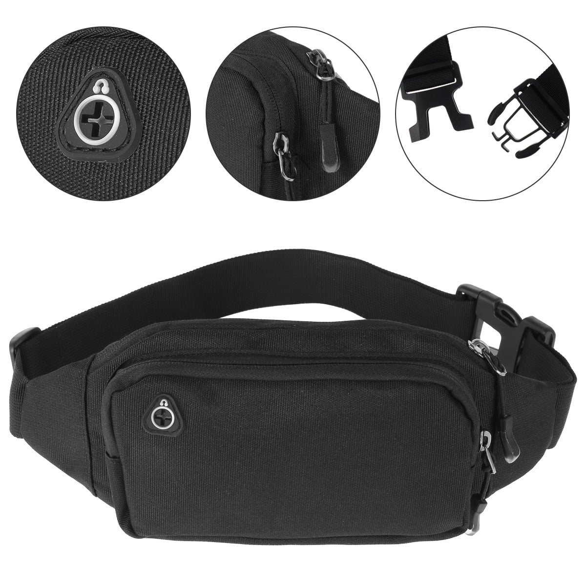Dioche Waist Pack Adjustable Neoprene Running Waist Bag with Elastic  Waistband for Men Women,Sports Waist Packs