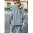 thumbnail image 3 of PRETTYGARDEN Women's Long Sleeve Blouses Ruffle Swiss Dot Crochet Loose Fit Spring Fall Tunic Dressy Casual Tops, 3 of 10