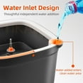 thumbnail image 4 of YINYUN Spin Mop Bucket Set with 6 Replaceable Microfiber Mop Pads Features a 360° Rotating Square Mop Head with Built-in Wringing Function (Black), 4 of 5