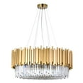 thumbnail image 5 of Bethel International Chandelier Gold Stainless Steel & Crystal, 5 of 5
