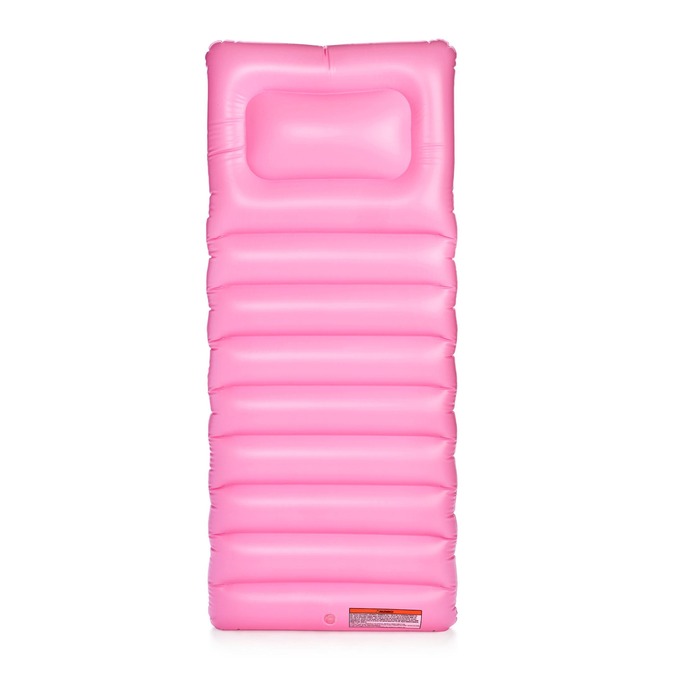 (2 pack) Float Life by FUNBOY Pink & White Striped Palm Pool Float Lounger, Oversized Design, Adults or kids Ages 8+