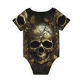 thumbnail image 6 of Rocae Vintage Gold Leaf Skull for Baby Cotton Short-Sleeve Bodysuits for Unisex Onesies Bodysuit-18 Months, 6 of 7