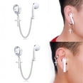 thumbnail image 2 of PENGXIANG 1 Pair Anti-lost Earrings for Airpods 2&1 3/Pro Wireless Earphone Holder Strap Hole Free Earhook for Women Men, 2 of 5