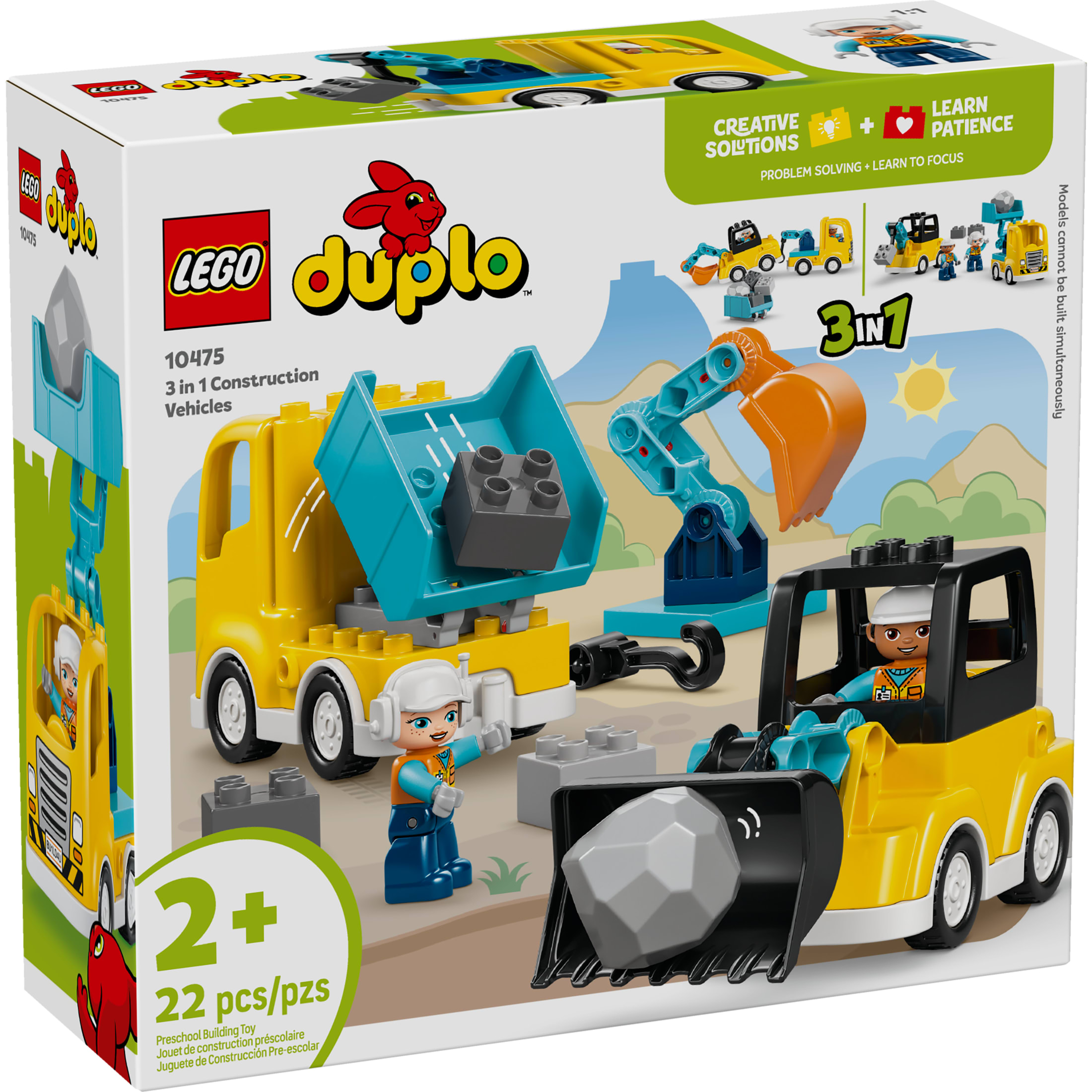 LEGO DUPLO Town 3 in 1 Construction Vehicles 10475 photo 2