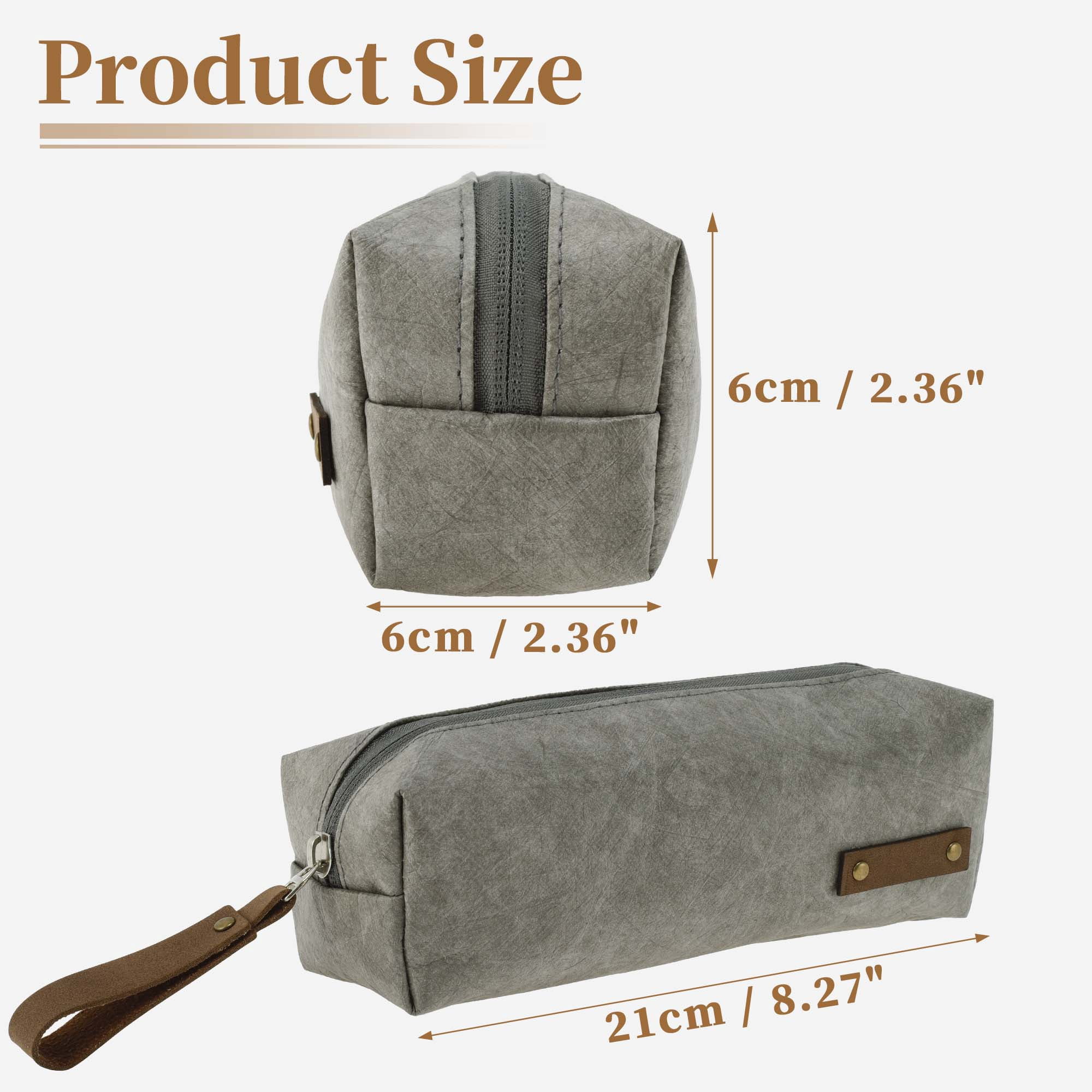 Unique Bargains s Paper Style Aesthetic Pen Bag Organizer Gray