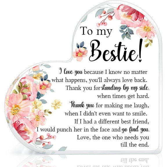 Friendship Gifts for Women, Encouragement Gifts for Friend Bestie Soul Sister BFF, Best Friend Present for Birthday Christmas Thanksgiving, Friend Definition Decorative Signs & Plaques